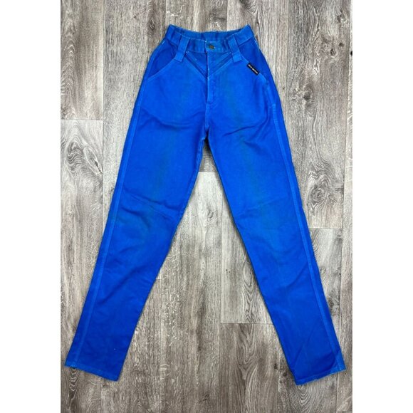 Vintage Womens Rockies Western High Rise Mom Royal Blue Denim Jeans Size 5/27 - Picture 2 of 13
